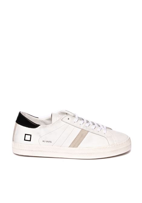 Sneaker hill low calf bianco/nero D.A.T.E. | HILL LOW UCALF-WHT/BLK